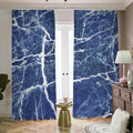 Marble Denim Jeans Pattern Print Dimout Pencil Pleat Curtains
