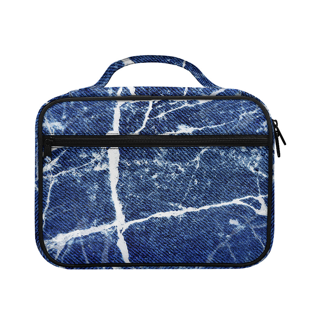 Marble Denim Jeans Pattern Print Briefcase Bible Bag