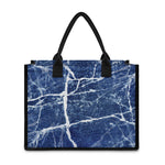 Marble Denim Jeans Pattern Print Canvas Tote Bag