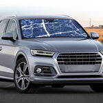 Marble Denim Jeans Pattern Print Car Windshield Sun Shade