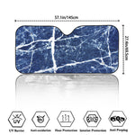 Marble Denim Jeans Pattern Print Car Windshield Sun Shade