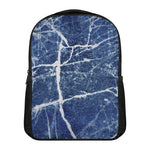 Marble Denim Jeans Pattern Print Casual Backpack