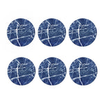 Marble Denim Jeans Pattern Print Coaster Set
