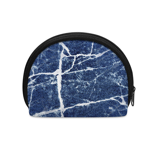 Marble Denim Jeans Pattern Print Coin Purse