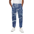 Marble Denim Jeans Pattern Print Cotton Sweatpants