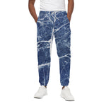 Marble Denim Jeans Pattern Print Cotton Pants