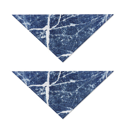 Marble Denim Jeans Pattern Print Dog Bandana
