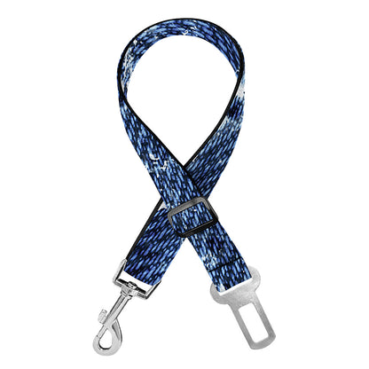Marble Denim Jeans Pattern Print Dog Seat Belt