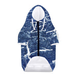 Marble Denim Jeans Pattern Print Dog Zip Up Hoodie