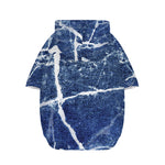 Marble Denim Jeans Pattern Print Dog Zip Up Hoodie