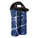 Marble Denim Jeans Pattern Print Double Neoprene Wine Tote