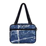 Marble Denim Jeans Pattern Print Double Strap Bible Bag