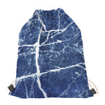 Marble Denim Jeans Pattern Print Drawstring Bag