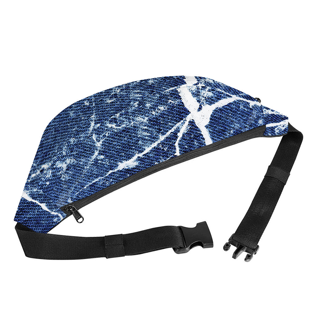 Marble Denim Jeans Pattern Print Fanny Pack