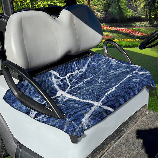 Marble Denim Jeans Pattern Print Golf Cart Seat Cover