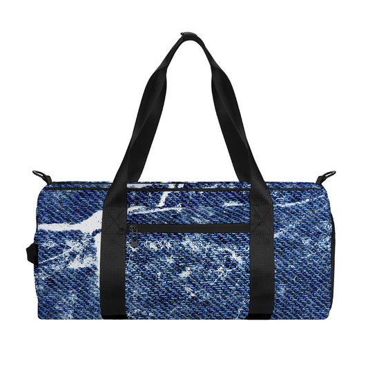 Marble Denim Jeans Pattern Print Gym Bag