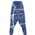 Marble Denim Jeans Pattern Print Hammer Pants