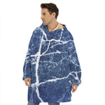 Marble Denim Jeans Pattern Print Hoodie Blanket