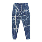 Marble Denim Jeans Pattern Print Jogger Pants