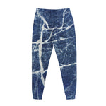Marble Denim Jeans Pattern Print Jogger Pants