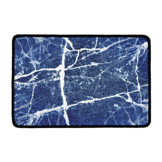 Marble Denim Jeans Pattern Print Kitchen Mat