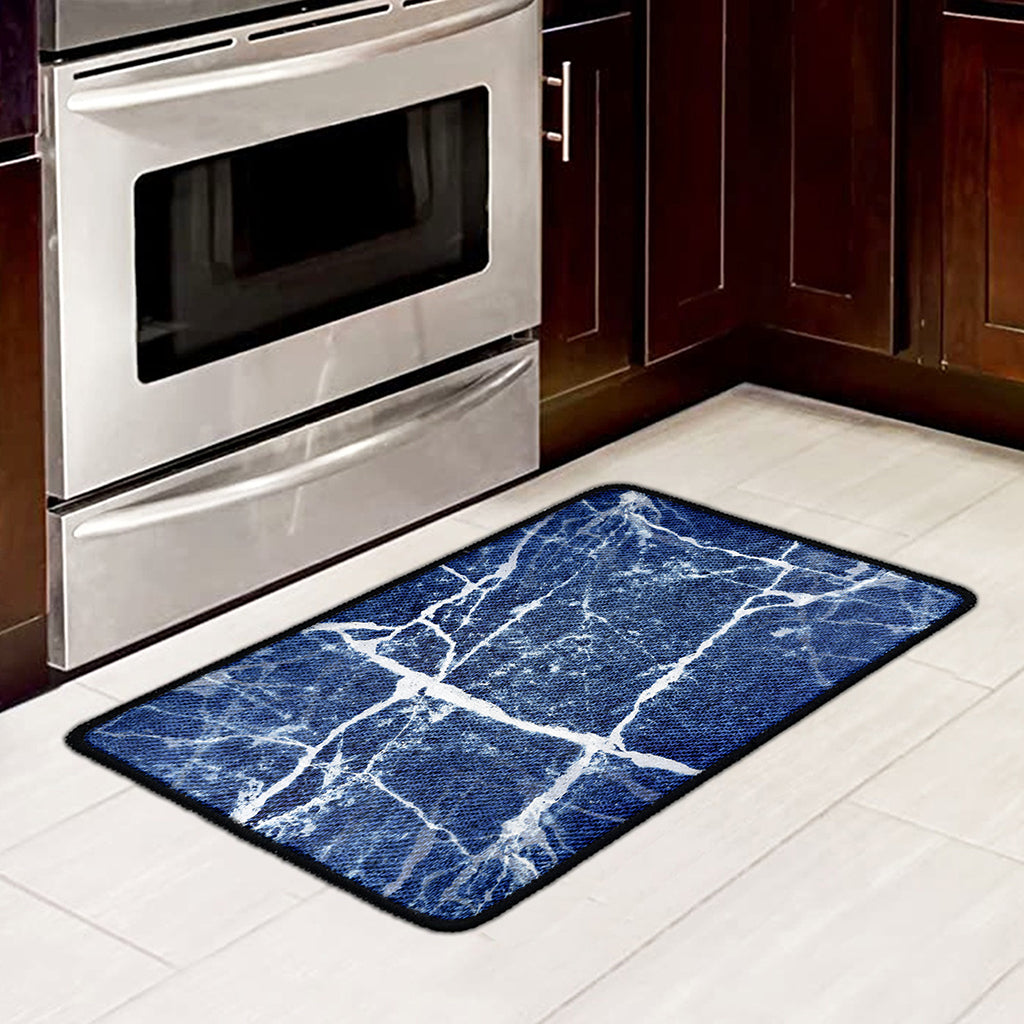 Marble Denim Jeans Pattern Print Kitchen Mat
