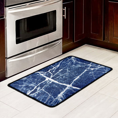 Marble Denim Jeans Pattern Print Kitchen Mat