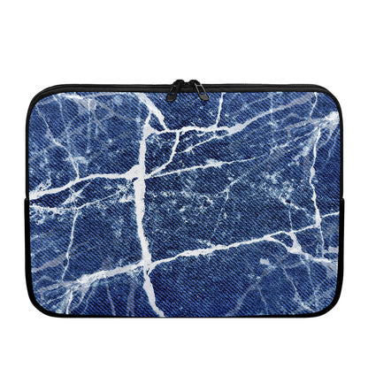 Marble Denim Jeans Pattern Print Laptop Sleeve