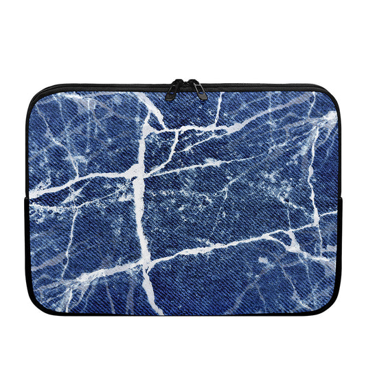 Marble Denim Jeans Pattern Print Laptop Sleeve