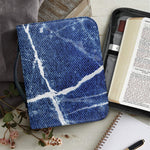 Marble Denim Jeans Pattern Print Leather Bible Cover