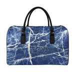 Marble Denim Jeans Pattern Print Leather Duffle Bag