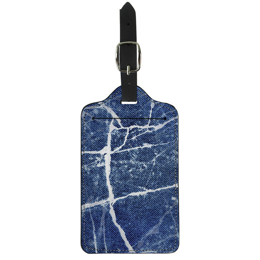 Marble Denim Jeans Pattern Print Luggage Tag