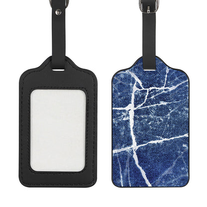 Marble Denim Jeans Pattern Print Luggage Tag