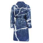 Marble Denim Jeans Pattern Print Men's Bathrobe