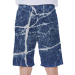 Marble Denim Jeans Pattern Print Men's Beach Shorts