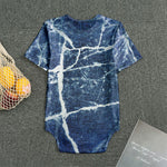 Marble Denim Jeans Pattern Print Men's Bodysuit
