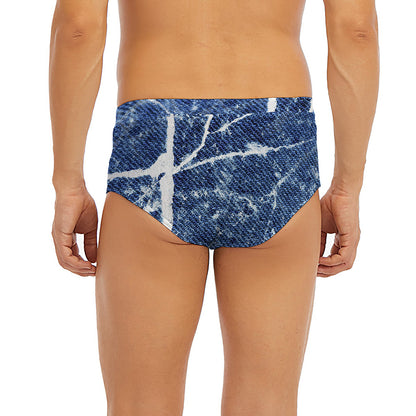 Marble Denim Jeans Pattern Print Men's Briefs