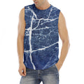 Marble Denim Jeans Pattern Print Men's Fitness Tank Top