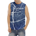 Marble Denim Jeans Pattern Print Men's Fitness Tank Top
