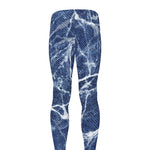 Marble Denim Jeans Pattern Print Men's leggings