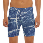 Marble Denim Jeans Pattern Print Men's Long Boxer Briefs