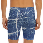 Marble Denim Jeans Pattern Print Men's Long Boxer Briefs