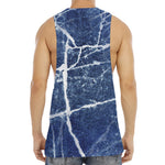 Marble Denim Jeans Pattern Print Men's Muscle Tank Top