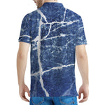 Marble Denim Jeans Pattern Print Men's Polo Shirt