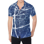 Marble Denim Jeans Pattern Print Men's Shirt
