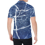 Marble Denim Jeans Pattern Print Men's Shirt
