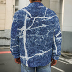 Marble Denim Jeans Pattern Print Men's Shirt Jacket