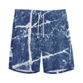 Marble Denim Jeans Pattern Print Men's Athletic Shorts
