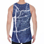 Marble Denim Jeans Pattern Print Men's Velvet Tank Top