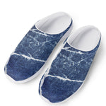 Marble Denim Jeans Pattern Print Mesh Casual Shoes